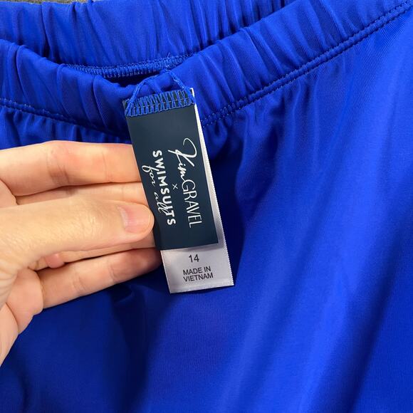 Kim Gravel x Swimsuits Swim Skirt Blue Dazzle Reg 14 - Picture 8 of 9